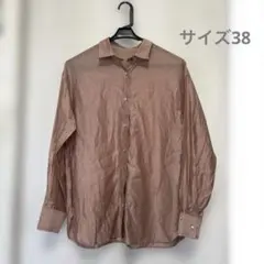 ルクールブラン　Mサイズ　長袖ブラウス ピンクベージュ