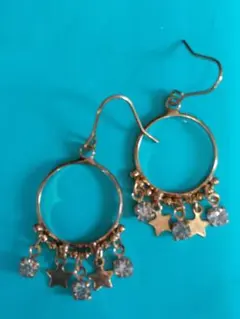 未使用・自宅保管) メッキ ゴールド色 星 ピアス