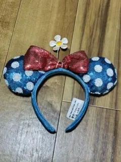 ディズニー カチューシャ スパンコール ドット柄