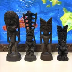 黒TIKI ティキ 置物 8体セット coco joesハワイ ビンテージ 黒TIKI ティキ 置物 8体セット coco joesハワイ ビンテージ - メルカリ