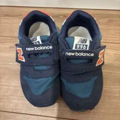 New Balance 996 キッズスニーカー ネイビー/オレンジ