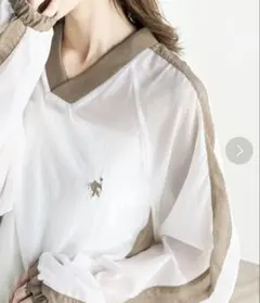 長袖ブラウス シースルー