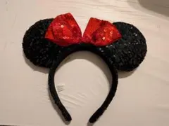 ミニーマウス耳カチューシャとバッグセット