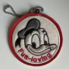 ディズニー ドナルドダック ワッペンバッジ キーホルダー