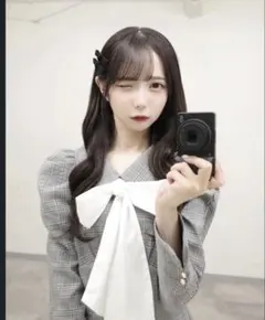 dazzlin バルーンチェックミニワンピース グレー S