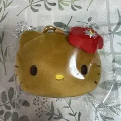 日焼けキティ　フェイスポーチ　ハートカラビナ付き