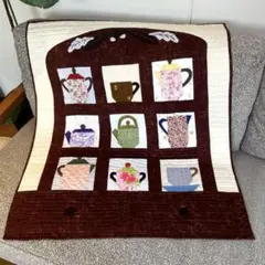 即購入OK キルトタペストリー　　パッチワーク　　ポット