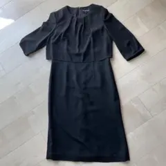 INDIVI ブラック ワンピーススーツ