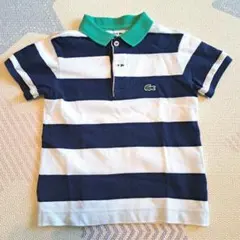 LACOSTE ラコステ　ボーダー　ストライプポロシャツ 104cm　ネイビー