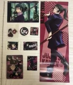 呪術廻戦 禪院真希 ポスター 缶バッチ ミニアクスタ カード