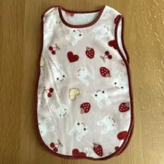 うさぎといちご柄 スリーパー 34×52cm