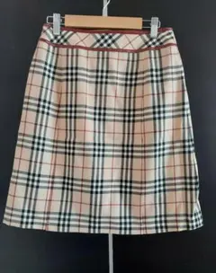 定価21000円新品タグ付きバーバリーブルーレーベルチェック柄ひざ丈スカート38