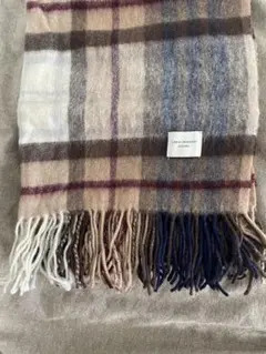 ウール アクリル チェック柄 マフラー