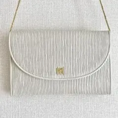ハナエモリ パーティーバッグ クラッチバッグ ゴールドチェーン　ハンドバッグ