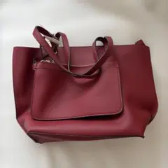 grove バーガンディ トートバッグ