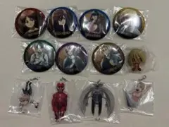 進撃の巨人一番くじ　ちょこのっこフィギュア、アクリルチャーム、缶バッジセット