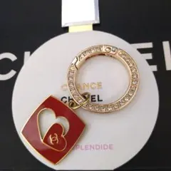 CHANELハートチャーム (社外品)キーリング 、ムエット３点