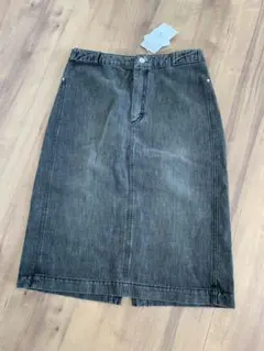 デニムタイトスカート デニムスカート　ブラック