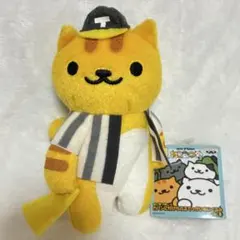 タグ付き　ねこあつめ　カバンに付けられるでっかいぬいぐるみ　たてじまさん