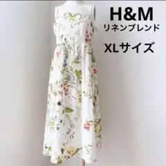 Ｈ＆Ｍ ロングワンピース 花柄ワンピース リネンブレンド