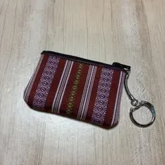 エスニック柄 コインケース 小銭入れ キーリング付き　和風