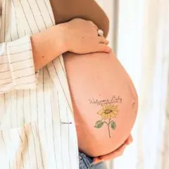 マタニティフォト シール 妊婦 ベリーペイント マタニティ 写真