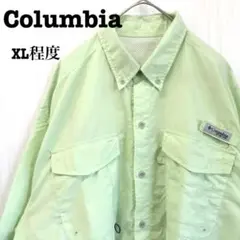 ColombiaコロンビアPFG　半袖フィッシングシャツ裏地メッシュグリーン