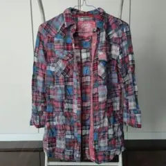 SUPERDRY スーパードライ シャツ サイズS マルチカラー チェック柄