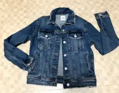 ZARA ザラ デニム ジャケット Gジャン ダメージ加工 S ブルー