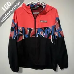 【美品】UNDER ARMOUR ナイロンジャケット フード付き　SM(160)
