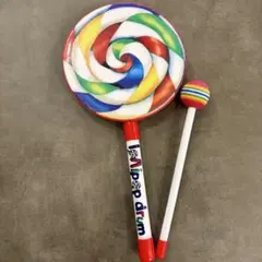 ロリポップドラム 太鼓 おもちゃ スティック付 知育玩具 リズム遊びのサムネイル