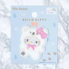 【新品】ふわふわスノー パイルワッペン サンリオ ハローキティ