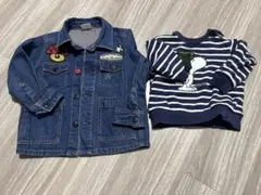 BREEZE デニムジャケット 95 & nushush トレーナー 90