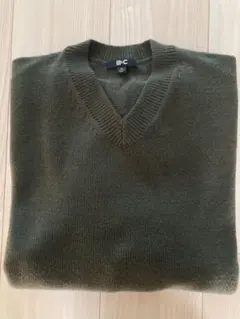 新品同様 UNIQLO C リラックスVネックセーター XL オリーブ