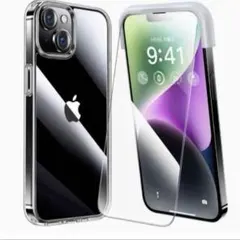 ⭐️早い者勝ちiPhone 14 ProMax用 強化ガラスフィルム付ケース保護