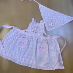 マイメロ　マイメロディ　エプロン　三角巾セット　110