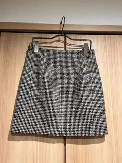 H&M 千鳥柄　チェック　タイトミニスカート