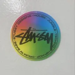STUSSY ステッカー レインボー サークルロゴビンテージOLD