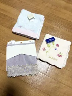 ハンドタオル・ハンカチ未使用3点セット