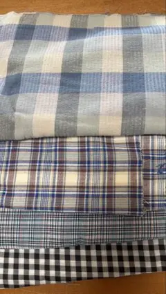 チェック・ストライプ綿生地セット おまとめ