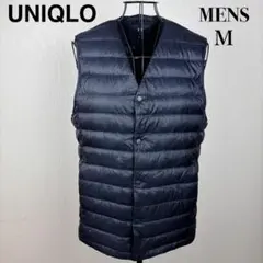★美品★ UNIQLO ユニクロ メンズ ダウンベスト 千鳥格子柄