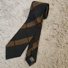 フランネルシルクチェック柄ネクタイ