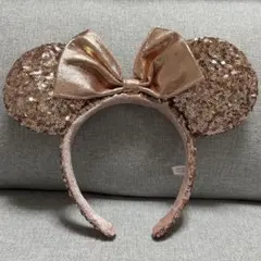 【ほぼ未使用】ミッキー耳カチューシャ ローズゴールド