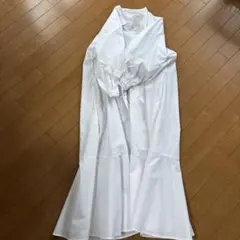 GUロングシャツワンピース ホワイト 長袖のサムネイル