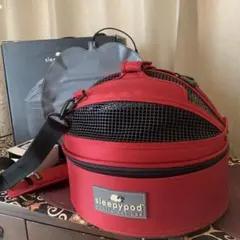 sleepypod 赤色 キャリーバッグ ・ウォーマー 付き　犬•猫用