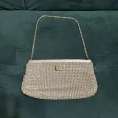 ゴールドビーズクラッチバッグ