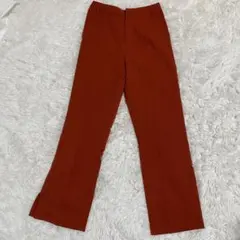 ローリーズファーム L フレアパンツ テラコッタ 美脚 L セミフレア 韓国