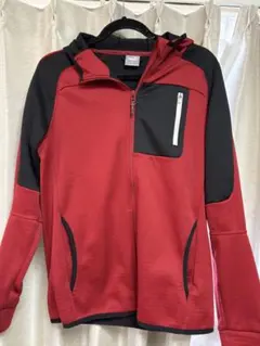 Puma フルジップフード付きジャケット レッド/ブラック