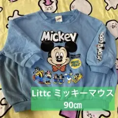 【SALE】Littc ミッキーマウス　裏毛トレーナー　90cm