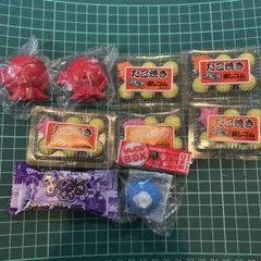 食べ物型消しゴム など　9個セット